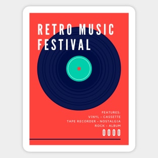 Retro Music Festival Sticker